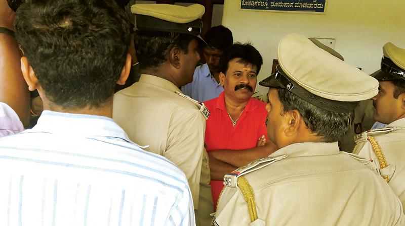 Journalist Anil Raj who appeared before the Speaker at Vidhan Soudha in Bengaluru on Monday (Photo: DC)