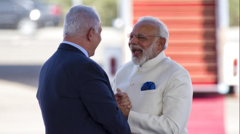 Modi said his visit celebrates the strength of centuries-old links between the two societies and based on these bonds, our partnership has maintained a strong and sustained upswing since the establishment of full relationship, diplomatic relations, 25 years ago. (Photo: AP)