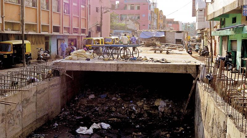 While the BBMP always promises to desilt the storm water drains way before the monsoon can set in to allow the rain water to run off the roads, it nearly always fails to keep its word and this year is no different.