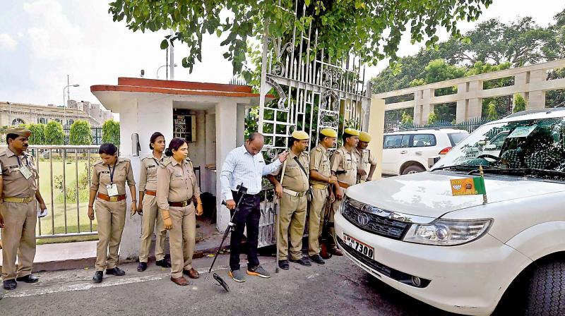 Security tightened outside Uttar Pradesh assembly in the wake of explosive found inside  (Photo: PTI)