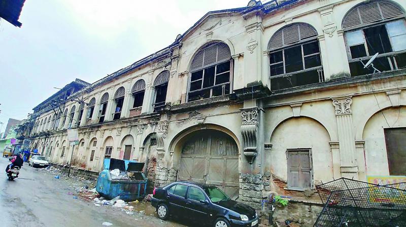 Deodi Iqbal-ul-Dowla at Shahgunj is in dilapidated condition. It was the palatial house of Paigah nobles  (Photo:  P. Surendra)