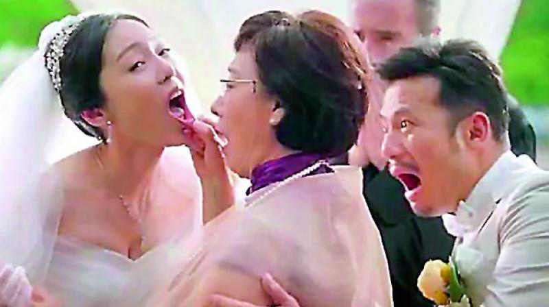 n The viral ad for Audi second hand cars shows the grooms mother checking out the brides eyes, before pinching her nose and ears, and pulling open her mouth to check on teeth