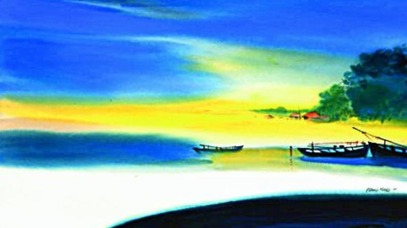 Paresh Maitys luminescent watercolour works is an extension of his artistic genius
