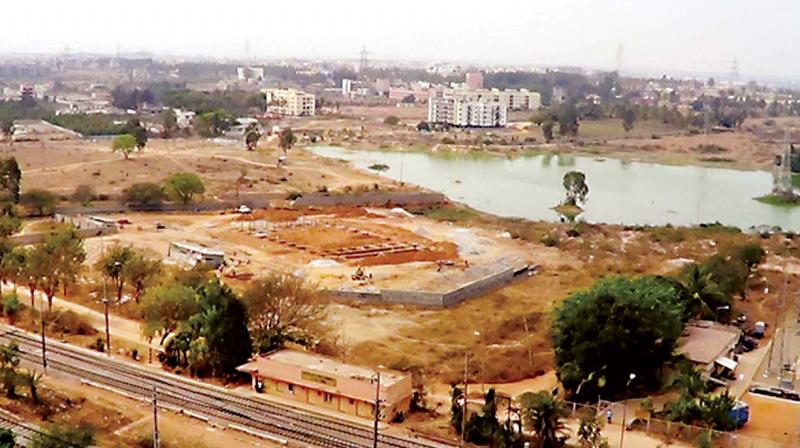 Encroachments on the Kadugodi lake bed