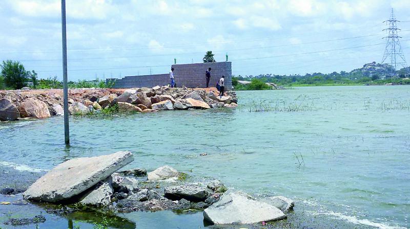 Jalpally Tank, a centuries old water body is located at Pahadisharef on RGI Airport road (Photo: DC)