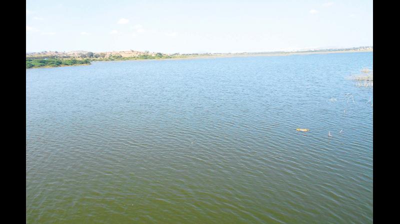 The historic Victoria Lake at Dambal village in Gadag district