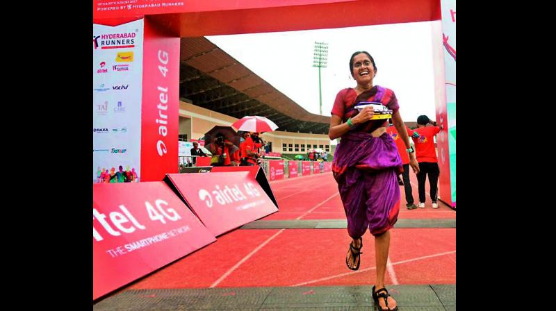 Jayanthi was running to support handlooms and encourage women