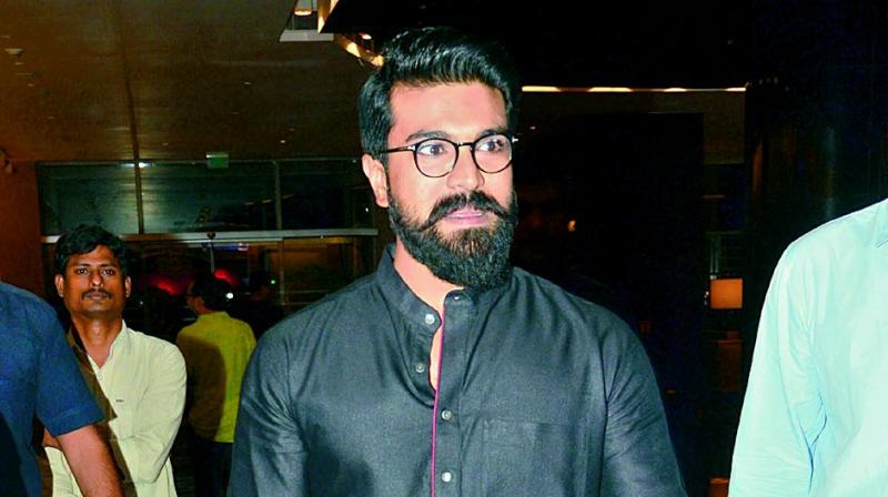 Ram Charan was spotted in this black kurta during one of his recent public appearances