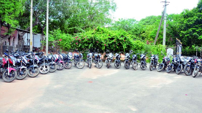 Bikes recovered by cops from the gang. (Photo: DC)