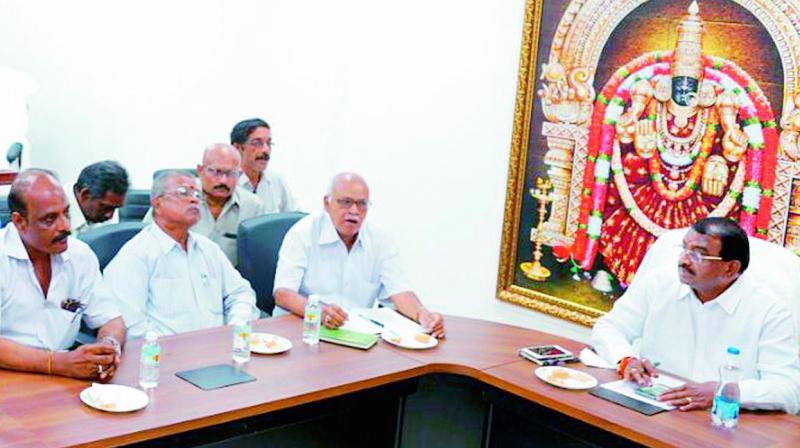 Pitani Satyanarayana with management