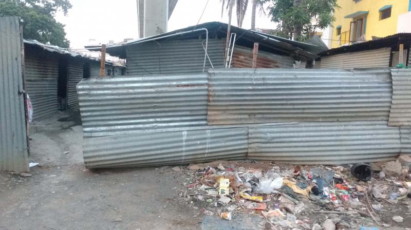 The tenements where the workers engaged in CMRL works stay (Photo: DC)