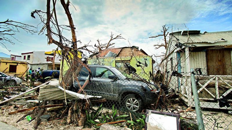 Damage left behind by Irma in St. Maarten. Irma cut a path of devastation across the northern Caribbean, leaving thousands homeless (Photo: AP)