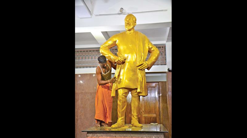 The statue of thespian Sivaji Ganesan will be unveiled at his memorial at Adyar on Sunday (Photo: DC)