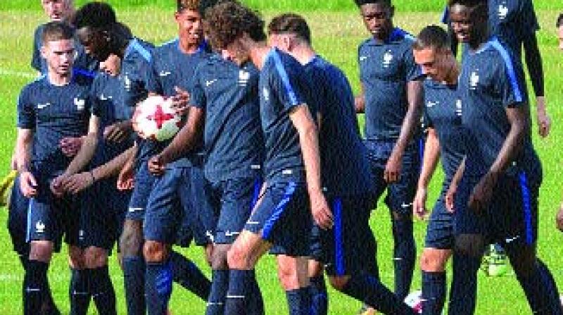 France players in Guwahati on Saturday (Photo: PTI)