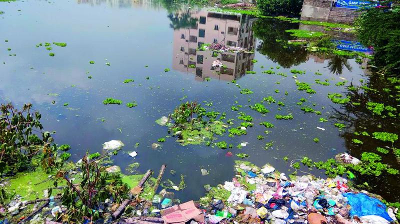 Nalas from Nacharam tank to Uppal were shrunken with encroachments and during rains, residents at Uppal are facing inundated situation