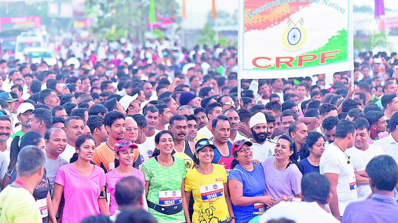 Participants during the Indian Police Martyrs Memorial Run last year