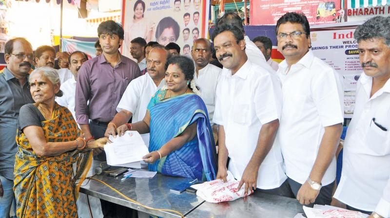 Tamilisai Soundararajan on Monday held a meeting to highlight PM Modis welfare schemes in Chennai on Monday. (DC)