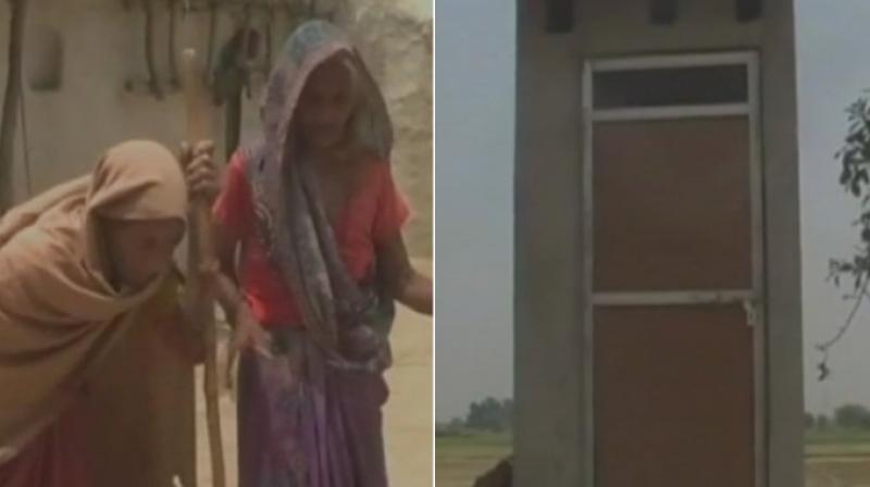 Chandana from the Anantapur village in Kanpur sold six of her goats so she could collect money to build a toilet for her 102-year-old mother-in-law. (Photo: Twitter)