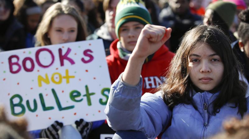 In a historic groundswell of youth activism, hundreds of thousands of teenagers and their supporters rallied across the US against gun violence Saturday, vowing to transform fear and grief into a vote-them-out movement. (Photo: AP)