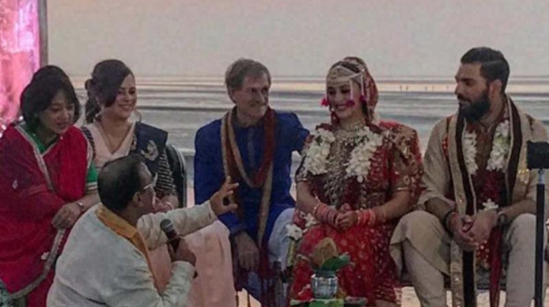 Yuvraj Singh got married Hazel Keech as per the Hindu rituals in Goa. (Photo: PTI)