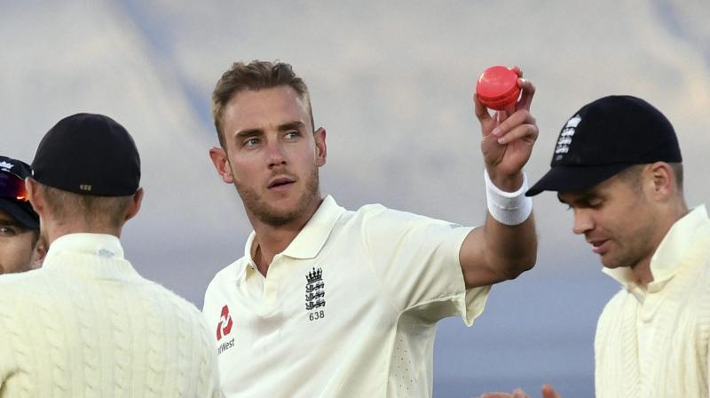 Stuart Broad, playing in his 115th test, reached the milestone when he dismissed Tom Latham for 26 in New Zealands first innings. (Photo: AP)