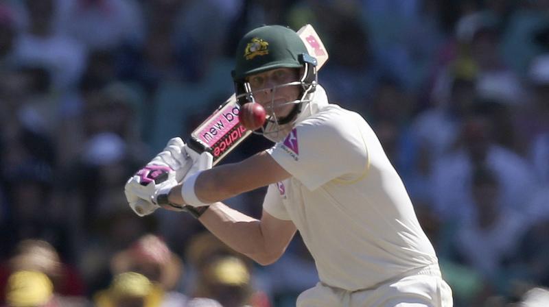Australia captain Steve Smith continued to be Englands Ashes nemesis on Friday as he passed 6,000 Test runs in an unbeaten knock of 44 to help his team to 193 for two at close of play on the second day of the fifth Test.(Photo: AP)
