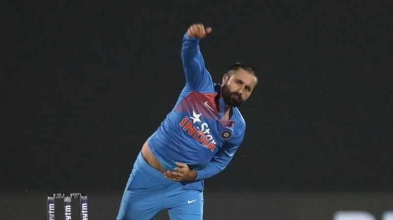 Parvez Rasool made his T20 international debut during the first India versus England T20 in Kanpur. (Photo: BCCI)
