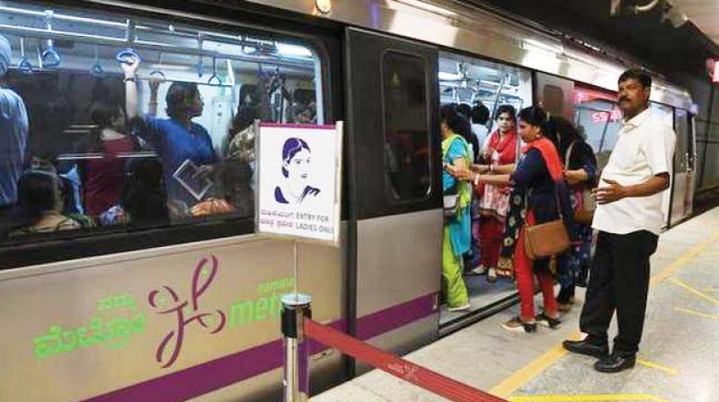 A ladies only space for women in the metro