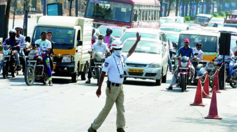Traffic management has become a major concern in Vijayawada.