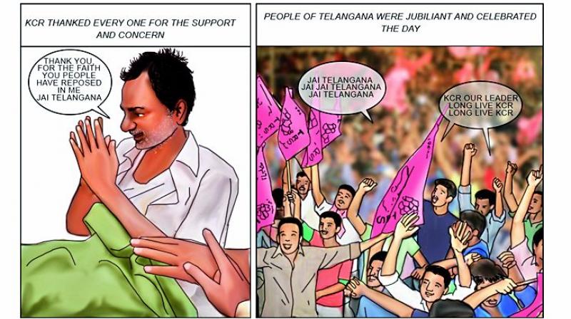 Telangana tales: A part of the comic strip based on Chief Minister K. Chandrasekhar Rao
