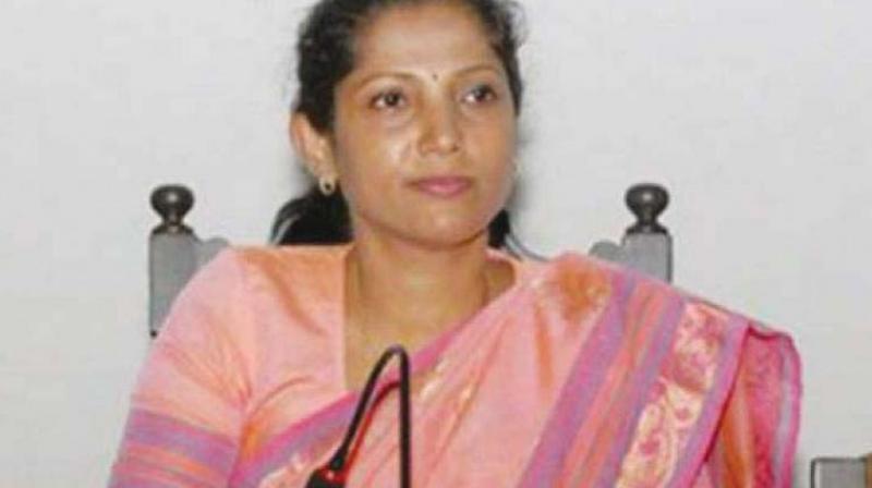 State womens Congress chief Pushpa Amarnath.