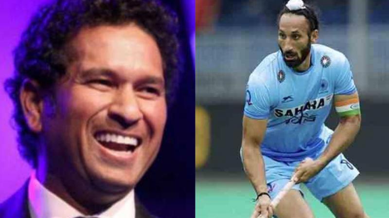 Left out of Indias squad for this years Gold Coast Commonwealth Games, Sardar sought advise from Tendulkar and the legends tips worked wonders for the former hockey captain as he made a successful comeback into the side for the Champions Trophy, where he helped India win a historic silver. (Photo: PTI)