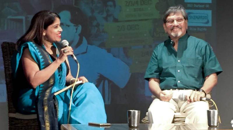 Amol Palekar during a discussion at the Hrishikesh Mukherjee Film Festival, in Bengaluru on Sunday
