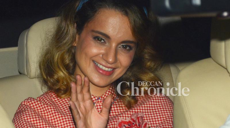 Kangana Ranaut and other celebrities were spotted arriving for a screening of the film Rangoon late Thursday. (Photo: Viral Bhayani)