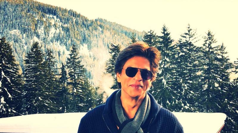 Shah Rukh Khan poses in Davos.