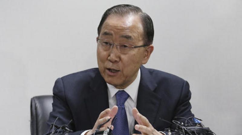 Former U.N. Secretary-General Ban Ki-moon speaks during his press conference in Seoul, South Korea on Tuesday. (Photo: AP)