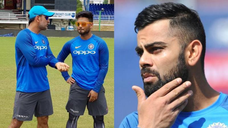 It is likely all that Rishab Pant, MS Dhoni along with captain Virat Kohli could be included in the ODI squad for the Windies series. (Photo: BCCI / AP)