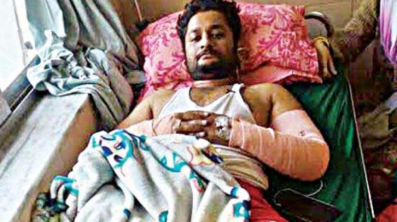 Vivek Shetty, who was allegedly assaulted by Kagwad MLA Raju Kages supporters in Belagavi.
