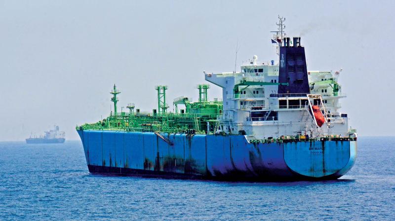 LPG tanker, BW Maple, which collided with MT Dawn Kancheepuram last Saturday. (Photo: DC)