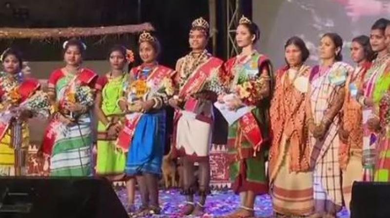 Pallavi Durua was crowned as the winner of the Kalinga Tribal Queen Contest. (Photo: Twitter | ANI)
