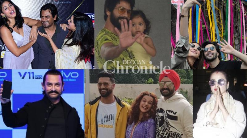 New father Shahid meets baby, Sacred Games reunion, stars promote, snapped