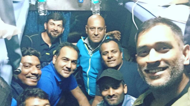 MS Dhoni took a train after 13 years. (Photo: MS Dhoni/Instagram)