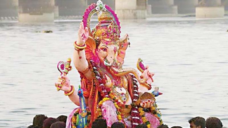 As per the route map issued by the city police, idols from Ramanthapur were supposed to take the route that passed the Amberpet Gandhi Statue and Sri Ramana Theatre. During peak hours, the general traffic along these routes was supposed to be diverted to alternate roads. (Representational image)