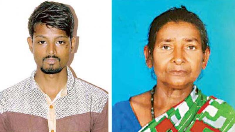 The accused, 22 year old Syed Nadeem (left) the Victim, 65 year old Gajalaksmi. (Photo: DC)