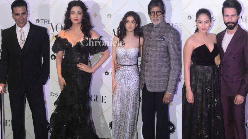 Akshay, Bachchan family, Shahid-Mira look their elegant best at awards show