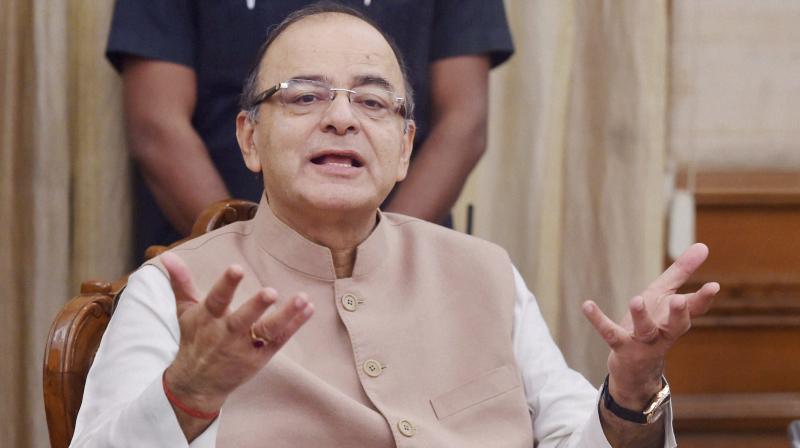 Union Finance Minister Arun Jaitley addressing the media after the conclusion of the second Day of the 4th meeting of GST Council at North Block in New Delhi. (Photo: PTI)