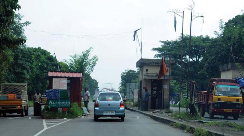 Toll booth at Varapuzha bridge (file pic)