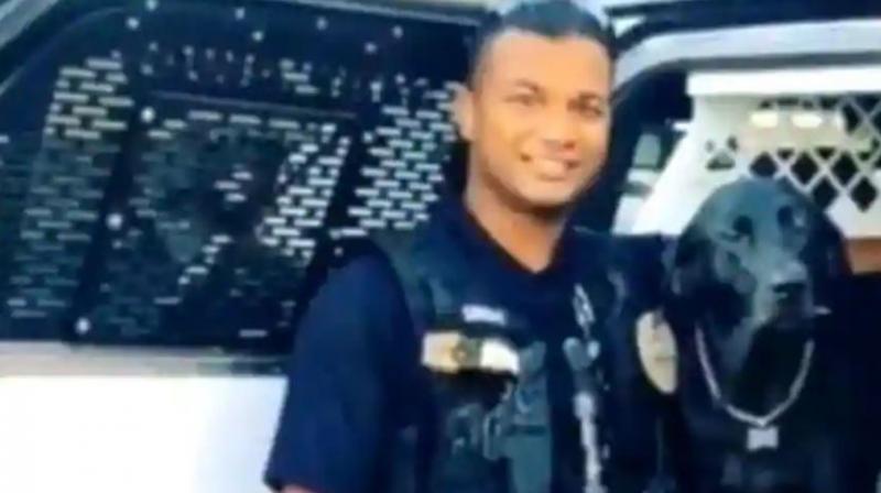 Corporal Ronil Singh of the Newman Police Department was shot and killed during a traffic stop when he was working overtime on Christmas night to provide the best for his family.  (Photo: Screengrab/NYPDChiefofDept Twitter )
