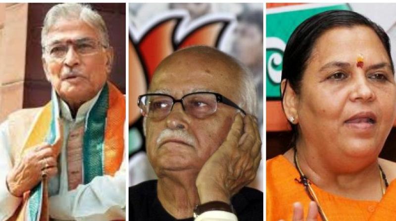 The Supreme Court had on April 19 ordered prosecution of Advani, Joshi, Uma Bharti, and other accused for criminal conspiracy in the politically sensitive case. It had also ordered day-to-day trial to be concluded in two years. (Photo: ANI/Twitter)