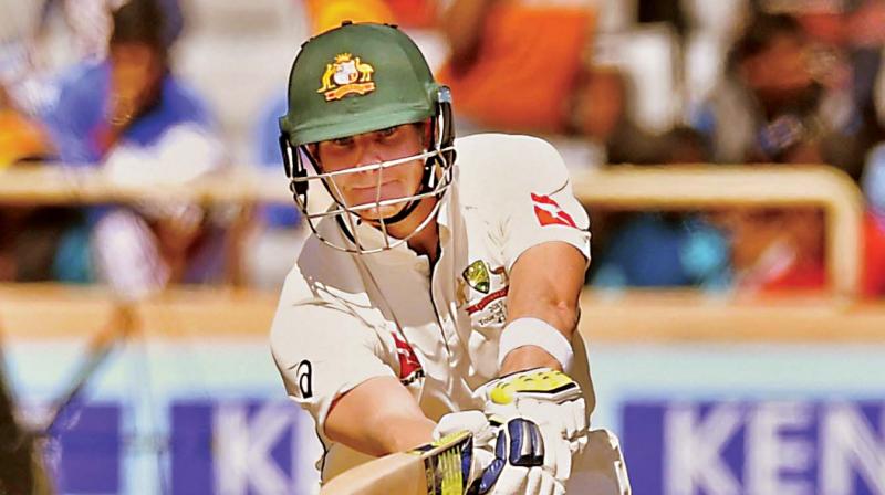 Steve Smith and Glenn Maxwell steadied the Australian innings with an unbeaten 159-run partnership on Day 1 of the third Test in Ranchi. (Photo: AP)